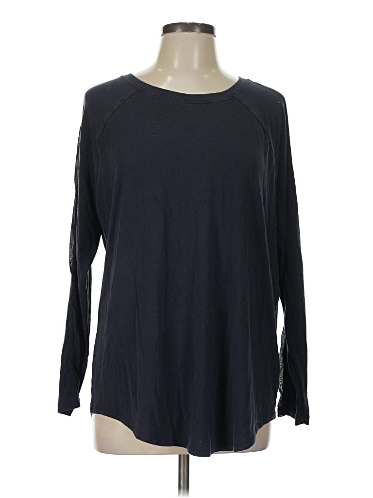 Pre-owned Athleta 3/4 Sleeve T-shirt In Black