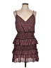 Row A 100% Polyester Polka Dots Burgundy Cocktail Dress Size L - photo 1