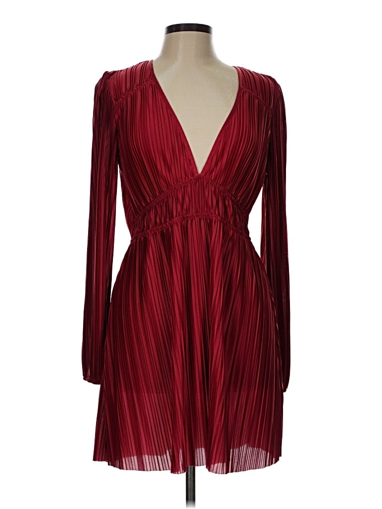 Pre-owned Zara Cocktail Dress In Burgundy