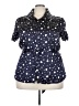Cato 100% Polyester Stars Blue Short Sleeve Blouse Size 22 - photo 1