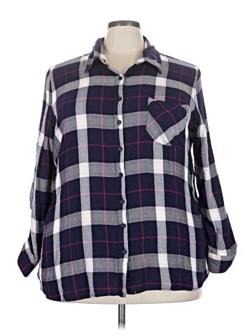 Faded Glory Long Sleeve Button-Down Shirt (view 1)