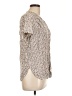Max Studio Polka Dots Ivory Short Sleeve Blouse Size L - photo 4