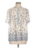 Max Studio 100% Polyester Ivory Short Sleeve Blouse Size XL - photo 1