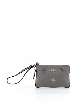 Coach 100% Leather Stars Gray Leather Wristlet One Size - 66% off | thredUP