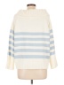 Le Lis 100% Acrylic Stripes Ivory Turtleneck Sweater Size M - photo 2