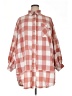 Easel Checkered-gingham Pink 3/4 Sleeve Blouse Size 1X - photo 1