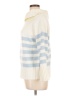 Le Lis 100% Acrylic Stripes Ivory Turtleneck Sweater Size M - photo 5