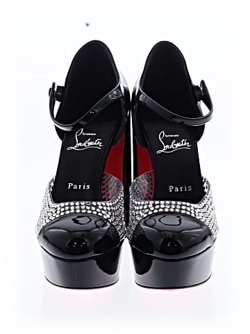 Christian Louboutin Patent Leather Movida MJ Strass Pump 140mm (view 2)