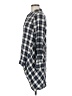 Max Studio 100% Rayon Plaid Blue Long Sleeve Button-Down Shirt Size M - photo 5