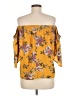 Blue Rain Floral Yellow 3/4 Sleeve Blouse Size M - photo 2