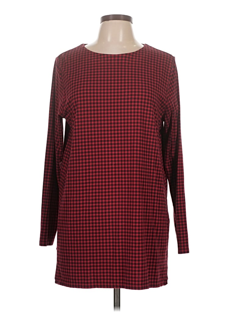 Pre-owned Jjill Long Sleeve T-shirt In Red