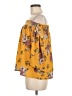 Blue Rain Floral Yellow 3/4 Sleeve Blouse Size M - photo 5