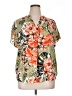 Maison d' Amelie 100% Polyester Tropical Orange Short Sleeve Blouse Size XL - photo 1