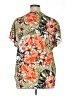 Maison d' Amelie 100% Polyester Tropical Orange Short Sleeve Blouse Size XL - photo 2