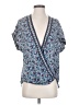 Max Studio 100% Polyester Blue Short Sleeve Blouse Size S - photo 1