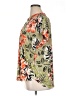 Maison d' Amelie 100% Polyester Tropical Orange Short Sleeve Blouse Size XL - photo 5