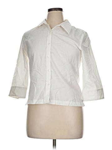 Investments 3/4 Sleeve Button-Down Shirt (view 1)