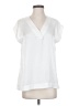 H&M 100% Polyester White Short Sleeve Blouse Size S - photo 1