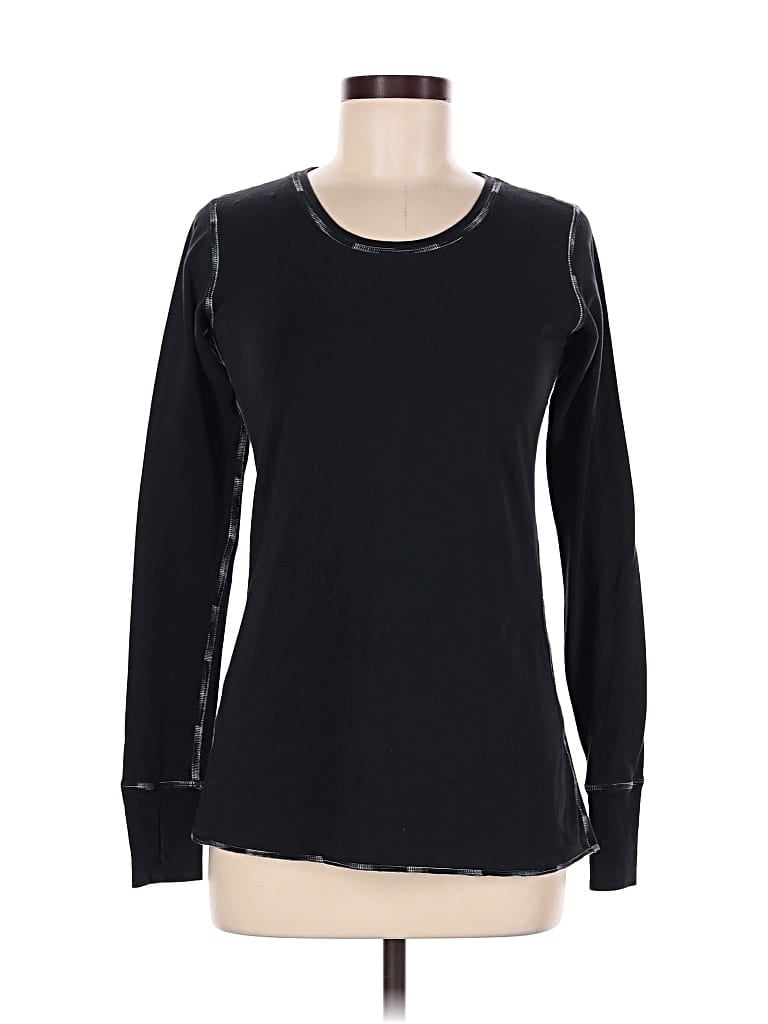 Pre-owned Lululemon Athletica Long Sleeve T-shirt In Black
