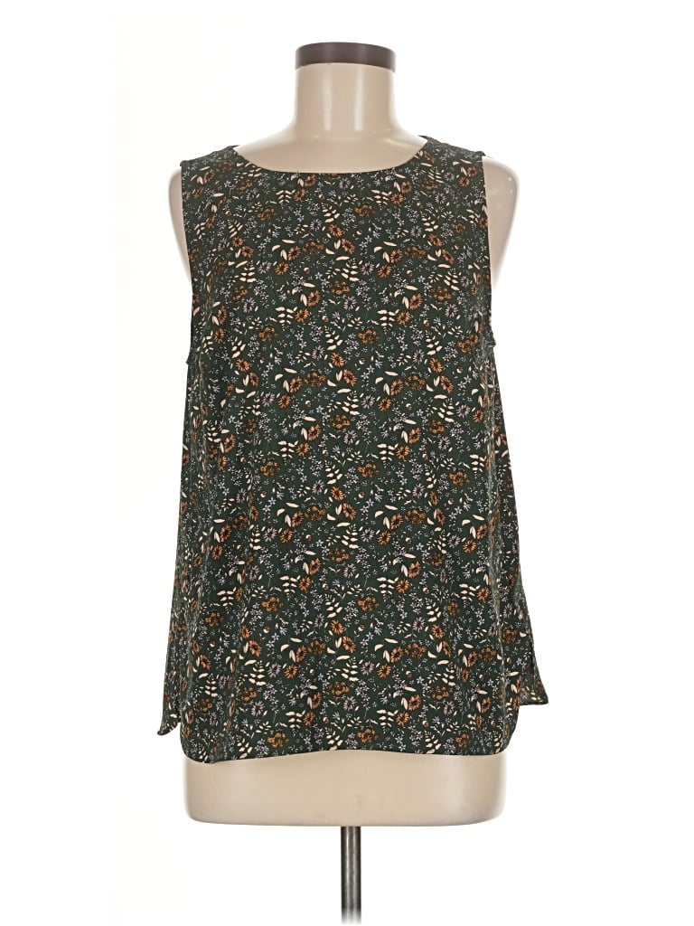 Pre-owned Amazon Essentials Sleeveless Blouse In Green