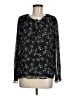 Ann Taylor LOFT 100% Polyester Stars Black Long Sleeve Blouse Size M - photo 1