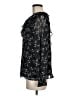 Ann Taylor LOFT 100% Polyester Stars Black Long Sleeve Blouse Size M - photo 5