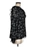 Ann Taylor LOFT 100% Polyester Stars Black Long Sleeve Blouse Size M - photo 4