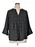 Style&Co 100% Polyester Gray 3/4 Sleeve Blouse Size 1X - photo 1