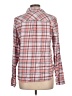 J.Crew 100% Cotton Plaid Pink Long Sleeve Blouse Size 12 - photo 2