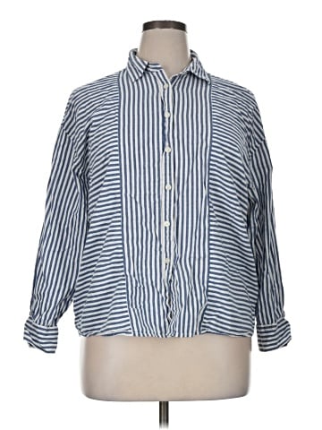 Elizabeth and James Long Sleeve Button-Down Shirt (view 1)