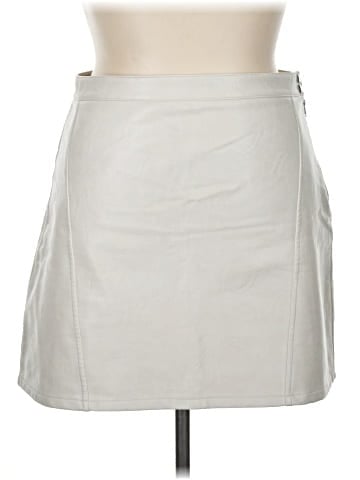 Zara Basic Faux Leather Skirt (view 1)