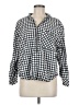 auden 100% Cotton Checkered-gingham Black Long Sleeve Button-Down Shirt Size M - photo 1