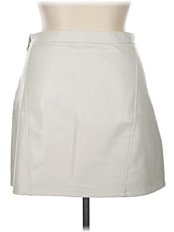 Zara Basic Faux Leather Skirt (view 2)