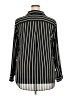 On 34th 100% Recycled Polyester Stripes Black Long Sleeve Blouse Size 2X - photo 2