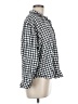 auden 100% Cotton Checkered-gingham Black Long Sleeve Button-Down Shirt Size M - photo 4