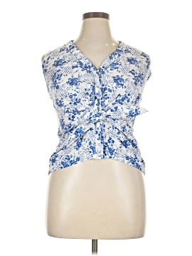 Kaari Blue Sleeveless Blouse