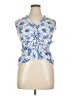Kaari Blue Blue Sleeveless Blouse Size 14 - photo 1