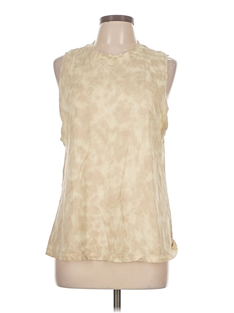 Pre-owned Lululemon Athletica Sleeveless T-shirt In Ivory