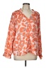 Grace & Emma 100% Polyester Orange Long Sleeve Blouse Size L - photo 1