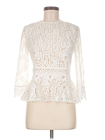 Rebecca Taylor 3/4 Sleeve Silk Top (view 1)