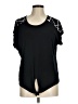 Style&Co Black Short Sleeve Top Size M - photo 1