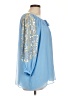 Hot In Hollywood 100% Polyester Blue 3/4 Sleeve Blouse Size L - photo 4