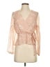 Express 100% Polyester Tan 3/4 Sleeve Blouse Size XS - photo 1