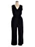 Lands' End 100% Polyester Solid Black Jumpsuit Size 14 - photo 1