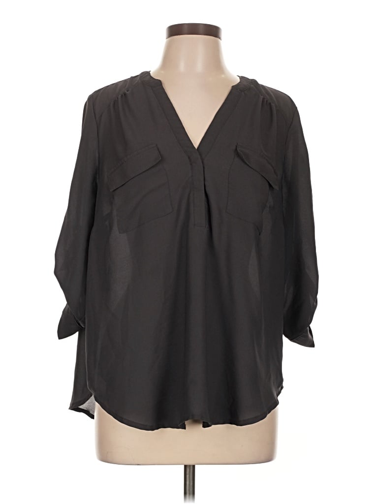 Pre-owned Torrid 3/4 Sleeve T-shirt In Gray