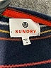 Sundry Stripes Black Pullover Sweater Size Lg (3) - photo 7