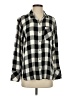 J.Jill Checkered-gingham Black Long Sleeve Button-Down Shirt Size S - photo 1