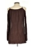 Dots Brown Long Sleeve Blouse Size S - photo 2