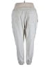 Side Stitch Solid Gray Casual Pants Size 2X - photo 2