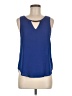 Lily White 100% Polyester Blue Sleeveless Blouse Size M - photo 1